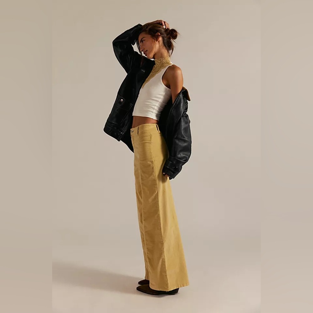 We The Free Patti‎ Wide Leg Jeans – Yellow, Size 30 👖